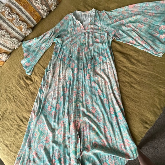 Spell Farrah Half Moon Gown Aqua M - Picture 8 of 9